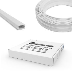 Wire Trak On A Roll 1/2inch H x 1inch W - 50 FT, White, Raceway, Cable Management