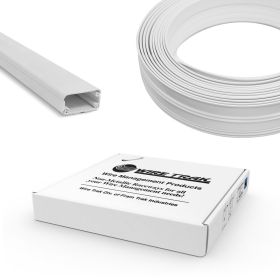 Wire Trak On A Roll 3/4inch H x 1-1/2inch W - 50 FT, White, Raceway, Cable Management