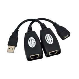 USB RJ45 LAN Cable Extension, Ethernet Cable Extension Cable up to 150ft, Ethernet Connector Adapter Kit - Pair