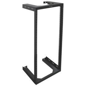 Wavenet - 30U Wall Mount Server Rack 18inch Deep 2 Post Open Frame Server Room Rack for 19inch Network Data Computer Equipment â€“ Black