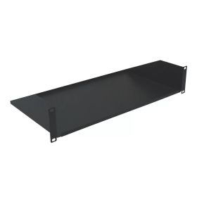 Wavenet  2U Rack Mount Cantilever Shelf for 19inch Network Equipment Rack & Cabinet, Weight Capacity 50lb, 10inch Deep Tray, Heavy Duty Steel  Black