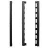 Wavenet  74 High Singleâ€Sided Vertical Cable Manager with Hinged Cover for 45U or Larger 2â€Post and 4â€Post Racks, Metal  Black