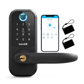 Hornbill Fingerprint Smart Door Lock Bluetooth Digital Electronic Locks Keyless Entry Deadbolt Home Security Protection Handle