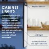 LED Motion Sensor Cabinet Light 12 x 1.6 x 0.35 Inch. Pack of 2 Black Under Cabinet Lights Motion Sensor. Aluminum + PC Motion Sensor Under Cabinet Li