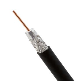 RG6 Standard Dual Shield Cable - 500 Feet Black