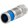 Platinum Tools 18002 SealSmart Compression F-Type Connectors for RG6 Quad Shield Cable - 10pc Blue