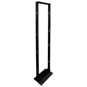 Wavenet - 2-Post 45U Open Frame Floor Rack Organizes 19 Network & Data Rack Equipment, Aluminium  Black