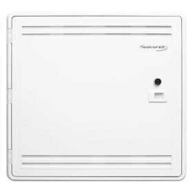 Wavenet - 15 Inch Plastic Enclosure Wiâ€Fi Friedly with Lockable Hinged Vented Door for Home Structured Low Voltage Wiring - White