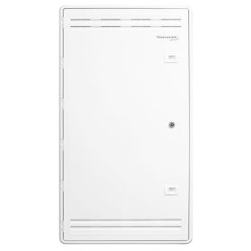 Wavenet - 30 Inch Plastic Enclosure Wiâ€Fi Friedly with Lockable Hinged Vented Door for Home Structured Low Voltage Wiring - White