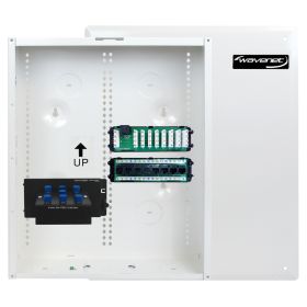 Wavenet  18 Structured Wiring Enclosure Combo Kit with Three Modules: 8â€Port Cat6 Data, 8-Port Voice Module & 6â€port 2 GHz Video Splitter