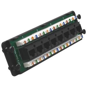 Wavenet - 8-Port Cat6 RJ45 Data Module, 8 x 4 pair 110 IDC Network Board for Wiring Termination Enclosure