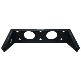 Wavenet  4U Horizontal & Vertical Wall Mount Bracket - Depthless Wall Rack for 19in Networking Equipment, Weight Capacity 150lbs, Steel  Black