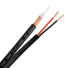 Siamese RG59 + 18/2 CCTV 95% Bare Copper Shielded Cable Pull Box (Option: 1000 Feet Black)