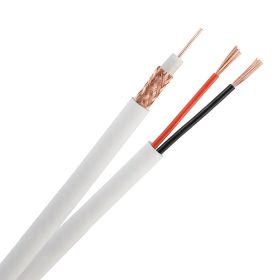 Siamese RG59 + 18/2 CCTV 95% Bare Copper Shielded Cable Pull Box (Option: 1000 Feet White)