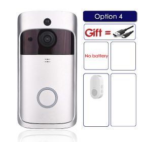 EKEN V5 Smart WiFi Video Doorbell Camera Visual Intercom With Chime Night vision IP Door Bell Wireless Home Security Camera (Color: Option 4, Plug Type: US PLUG)