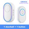 Wireless Doorbells 150M Remote Waterproof Door Bells 39 Door Bell Chimes for Home Apartments; 4 Volume Levels with LED