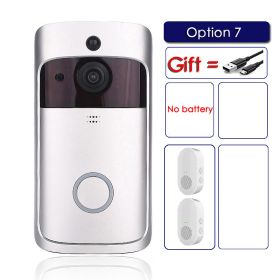 EKEN V5 Smart WiFi Video Doorbell Camera Visual Intercom With Chime Night vision IP Door Bell Wireless Home Security Camera (Color: Option 7, Plug Type: US PLUG)