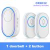 Wireless Doorbells 150M Remote Waterproof Door Bells 39 Door Bell Chimes for Home Apartments; 4 Volume Levels with LED