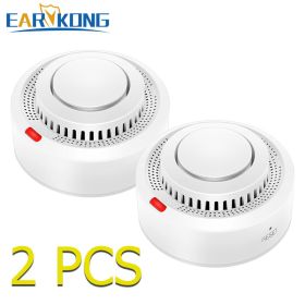 Tuya WiFi Smoke Alarm Fire Protection Smoke Detector Smokehouse Combination Fire Alarm Home Security System Firefighters (Ships From: China, Color: 2 pcs)