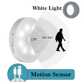 700mAh PIR Motion Sensor LED Night Light USB Rechargeable Night Lamp for Bedroom Kitchen Cabinet Light Wireless Closet Light (Emitting Color: Brown)