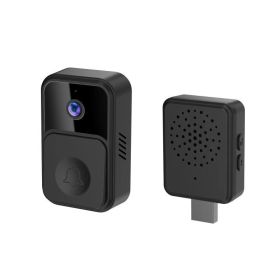 Wireless HD 1080P Visual Smart Security Doorbell (Color: Black, Type: Doorbell)