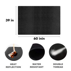 24/32/36 Inch Fire Pit Mat Excellent Fire Resistance Fire Resistant Fire Pad Patio And Deck Protector Survival Emergency Mat (Color: 39X60 inch)