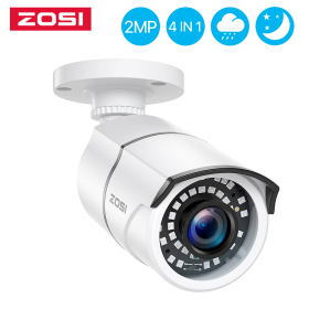 ZOSI 1080P 2MP TVI CCTV 120ft IR Nightvision Motion Sensor Waterproof Home Outdoor Surveillance Security Bullet CCTV camera (Sensor Size: White)