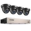 ZOSI 8CH 1080P Wired Security Camera System H.265+ 8CH 5MP Lite HD CCTV DVR Recorder 2MP Indoor/Outdoor Dome Surveillance Camera