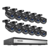 ZOSI 1080P CCTV Security Camera System 16CH H.265+ DVR Outdoor Wired Camera Smart Motion Dectection Home Video Surveillance kit