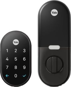 Google Nest x Yale Lock - Tamper Proof Smart Lock for Keyless Entry - Keypad Deadbolt Lock for Front Door - Black Suede (Color: Black Suede)