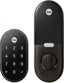 Google Nest x Yale Lock - Tamper Proof Smart Lock for Keyless Entry - Keypad Deadbolt Lock for Front Door - Black Suede (Color: Oil Rubbed Bronze)