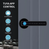 Tuya Fingerprint Door Lock with Lock Smart Fingerprint Door Handle with App Control and Key Biometric Door Lock, Fingerprint Door Lock for Bedroom